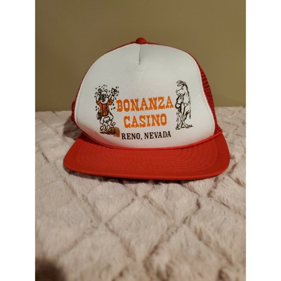 Unbranded Other - Vintage Red & White Bonanza Casino Snapback Hat, Reno, Nevada